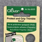 Clover Protect   Grip Thimble Small 6025 Flexible Rubber Scallop Design