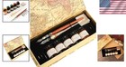 Beautiful Antique Calligraphy Gift Set  Wooden And Glass Dip Pens Included