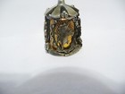 Thimble Pewter Carousel Nicholas Gish   Signed Unicorns-go-round   It Spins
