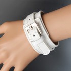 Men Leather Bracelet Adjustable Punk Wide Wrist Wrap Cuff Wristband Bangle Strap