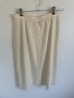 Vintage Ivory Koret High Waisted Midi Skirt Made In Usa Union Tag Size 8