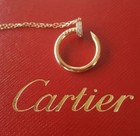 Catier Juste Un Clou Necklace Diamonds Yellow Gold Plated With Original Box