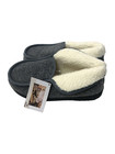 Womens Size 5 Faux Fur Moccasin Slippers Gray Machine Washable