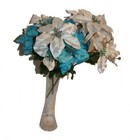 1  Wedding Christmas  Bush 14 of 5 Poinsettia 5  Glittered Flowers  Mix Colors