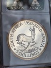 1950  South  Africa  5 Shillings  Anacs  Proof 65   gem   1 Of 800    Top Pop 