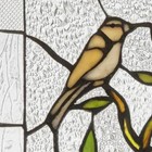 River Of Goods Stained Glass Window Panel Multicolor Yellow Birds In Lemon Tree