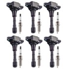 Set Of 6pcs Ignition Coil   Spark Plug For Infiniti M35h 3 5l V6 2007