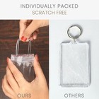 100pcs Acrylic Photo Insert Keychains Blank Keyrings Picture Frame W  Split Ring
