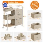 3 Tier Rolling Cart With Dividers And Drawers Modanais Baby Organizer Storage