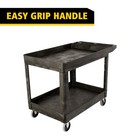 Rubbermaid Commercial 2-shelf Utility Cart 500lb Capacity Ergo Handle