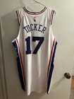 Pj Tucker 76ers Playoff Game Worn Used White Jersey Fanatics Coa 