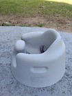 Bumbo Infant Floor Seat Baby Sit Up Chair With Adjustable Safety Harness Gray