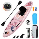 11ft Pink Inflatable Stand Up Paddle Board Sup Surfboard Complete Set With Bag
