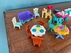 Fisher Price Sweet Street Furniture Lot- 21 Pcs- Tables  Chairs  Sofa  Figure     