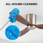 Drq Ceiling Fan Cleaner Duster With 13-48 In Extension Pole  Blue