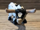 Lincoln Logs Black   White Bull Plastic Farm Animal Toy