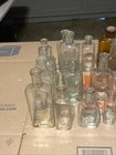 Lot Of 20 Antique Medicine Apothecary Bottles Cork Top Aqua Clear Glass Brown