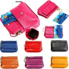 Women Clutch Genuine Leather Wallet Card Holder Handbag Zip Purse Short Case Bag