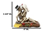 Ebros Love Never Dies Castaway Wedding Skeleton Couple Kissing Statue 3 75 h