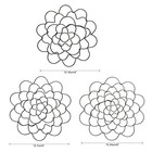 3pcs 4 5 6 Inch Stainless Steel Flower Arranger Frog Lid With 6 Clips  Black