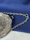 Art Nouveau Mesh Purse German Silver Chatelaine Coin Bag Kiss Lock Clasp Eagle