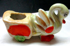 Pin Cushion W wagon Vintage Porcelain Swan Made In Japan No Coushion