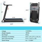 Electric Folding Treadmill Portable Cardio Running Machine W  App Control Silver