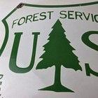 Vintage Forest Service Porcelain Sign - Agricultural National Park Gasoline Sign