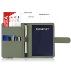 Premium Leather Passport Holder Covers Case  Waterproof Rfid Blocking Travel    