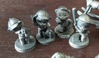 Vintage Pewter Large Lot 27 Pieces People School Bears Horses Birds Ships Plates