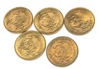   C1850    Mexico   Coins    5 Centavos    Unc     5  Coins All Alike  