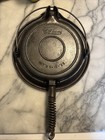 Antique Cast Iron Wardway Montgomery Ward Waffle Maker Excellent