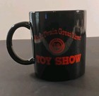 Vintage Black Ceramic Coffee Mug Cup  mark Twain Great River Toy Show  