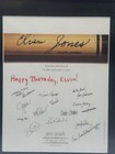 Elvin Jones Framed Pro-mark Autograph Series Birthday Card  Multiple Signatures