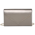  Chic Vegan Leather Clutch Bag Envelope Clutch Purses For Women Evening Pewter