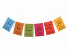 Handmade Tibetan Affirmation Prayer Flags - Peace  Happiness  Courage  Love  