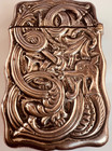 Art Deco Fantasy Animal Exceptional Sterling Vesta Case Match Safe Gorgeous