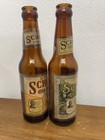 2 Schoens Old Lager Beer Bottle 1943 Irtp Label 8oz Wausau Wisconsin Wi Wis 