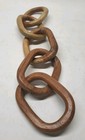 5 Hand Carved Wooden Chain Links Man Cave   Nautical   Beach Core 20    Long