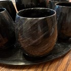 Black And Grey Marble Bourbon Decanter Set