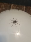 Rare Vintage Mid-century Modern Atomic Glass Saucer Ceiling Light Shade 11 