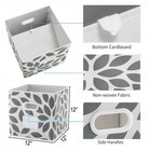 Fabric Storage Bins Cubes Baskets Containers With Dual Plastic Handles For Home