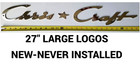 Chris Craft 27  Emblem Badge Logo Script New Set With Stars Never Installed