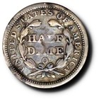 1858 O Seated Liberty Half Dime H10c Vg Very Good Details