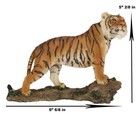 Sultan Orange Bengal Tiger On Rock Statue 7 25 long Giant Cat Wild Animal Decor