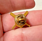 Vintage Baseball Gold-tone High School Letterman   s Jacket Sports Pin