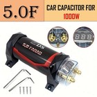 Car Audio Capacitor 5 0 Farad 1000-3000w Digital Display Power Protection For Am