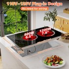 Gveyajo 2 Burner Electric Cooktop 2000w 12  Ceramic Glass Hot Plate 110v