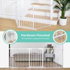 Comomy 80  Extra Wide Baby Gate  Dog Gate For House 30 tall Wide  White
