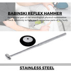 Stainless Steel Diagnostic Hammer Babinski Neurological Sensory Rubber Wheel